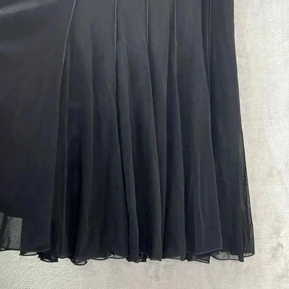 Alberto Makali Black Seamed Flowy Overlay Mesh Skirt‎ Flare Witchy Goth 14 - Picture 4 of 13